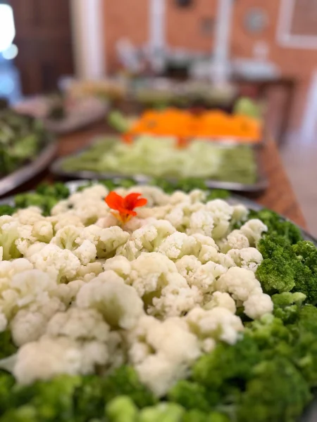 Buffet do almoço em Monte Crista