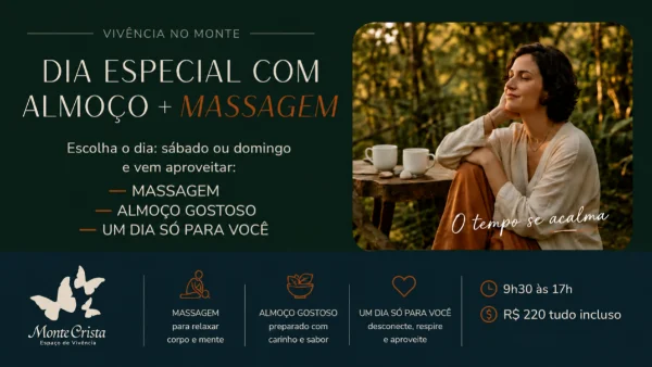 Day Use com Massagem | 06 a 08/11